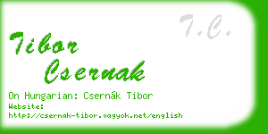 tibor csernak business card